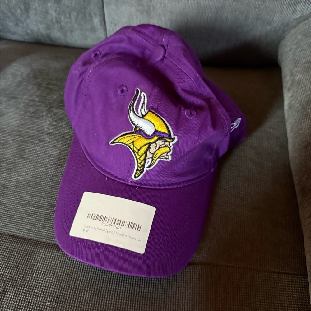 New Era Minnesota Vikings Purple Adjustable‎ Hat Unisex Size Large Football Cap